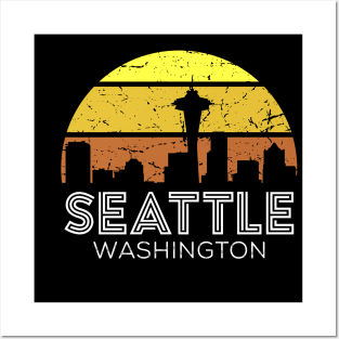 Seattle Washington Sunset Posters and Art